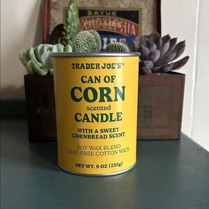 Trader Joe's Yellow Can of Corn Scented Candle
